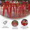 Flash Furniture 30 RD Bar Top Table Brown Poly Top/Red Frame JJ-T14623H-76-BRRD-GG - alternate 7